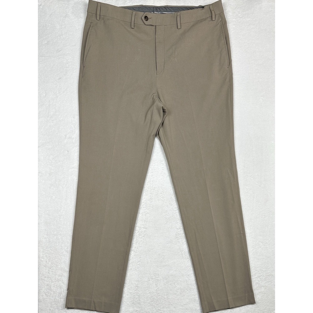 Michael Kors Dress Pants Mens Size 38x32 Tan Classic Fit Performance